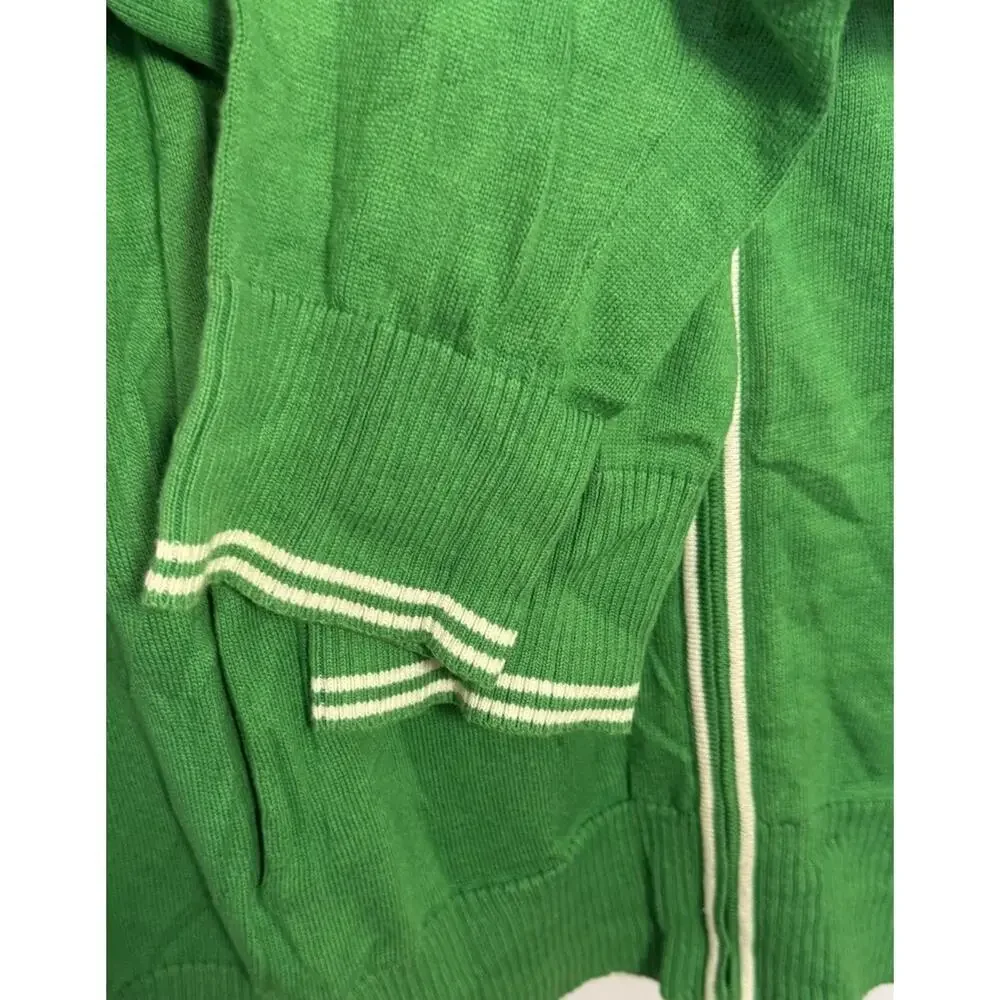 Banana Republic Men’s Green Wool Cotton Blend Full Zip Sweater Jacket Large